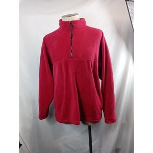 Vintage Pro Spirit Fleece Pullover Jacket Men's Size Medium 1/4 Zip Red Jacket‎
